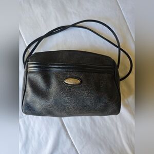Vintage Liz Claiborne Brown & Black Pebbled Shoulder Bag